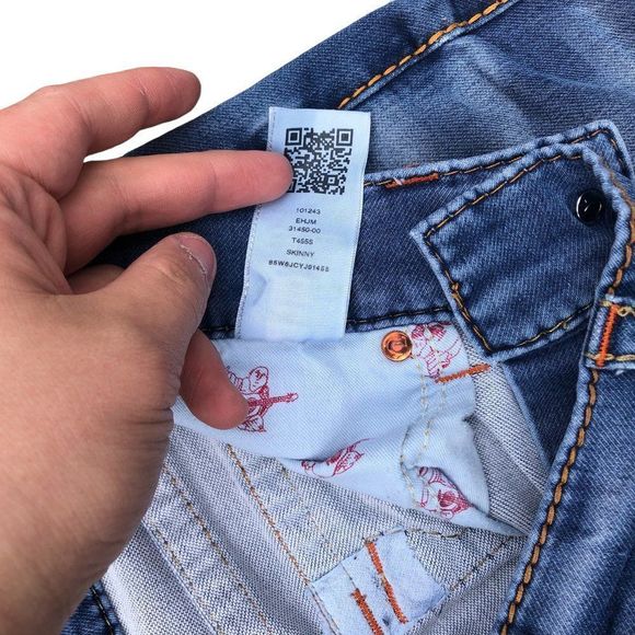 TRUE Religion Jeans Size 30 SKINNY Blue - Picture 6 of 9